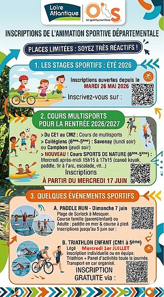 Animation Sportive Départementale : Inscriptions